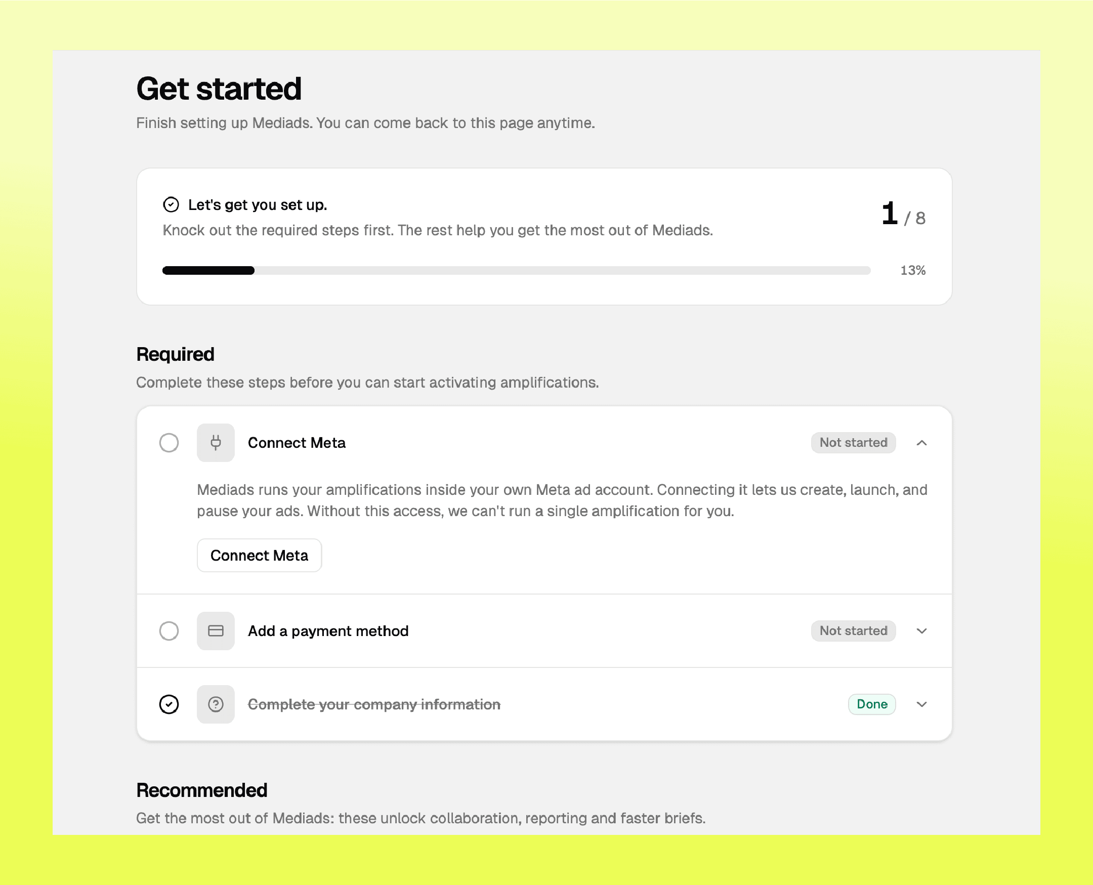 1. Connect your Meta account